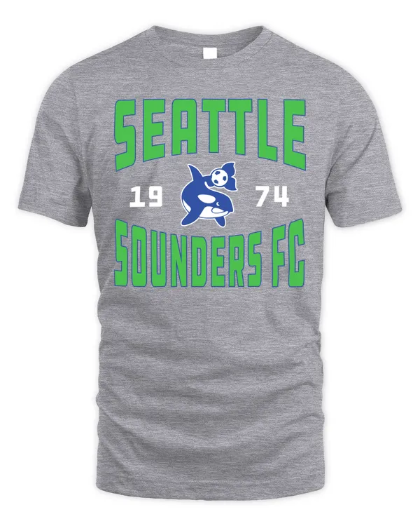 Seattle Sounders Fc Antique Stack Tri-Blend 1974 Tee Gray