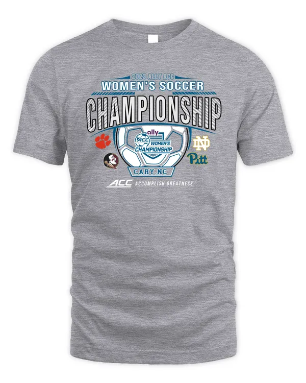 Event1 Team Store Atlantic Coast Conference 2023 Ally Acc Women'S Soccer Championship 4 Teams Tee