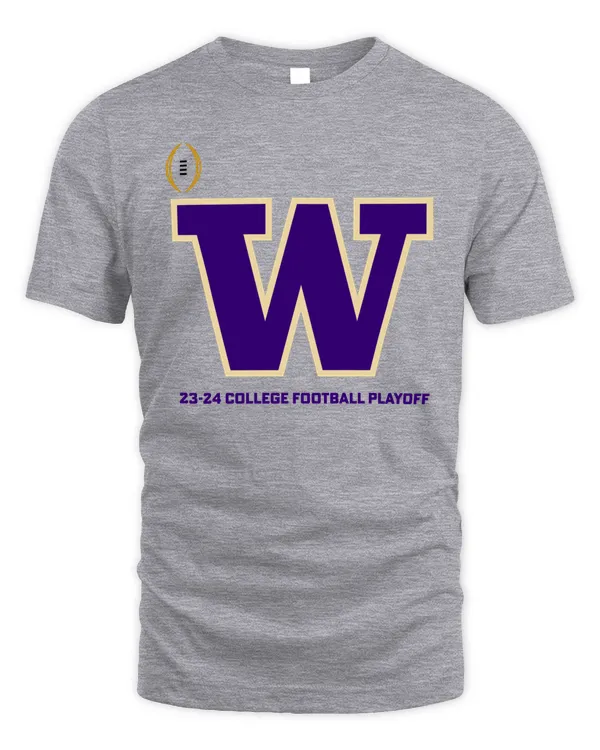 2023-2024 College FootballPlayoff #2 Washington Huskies Grey T-Shirt