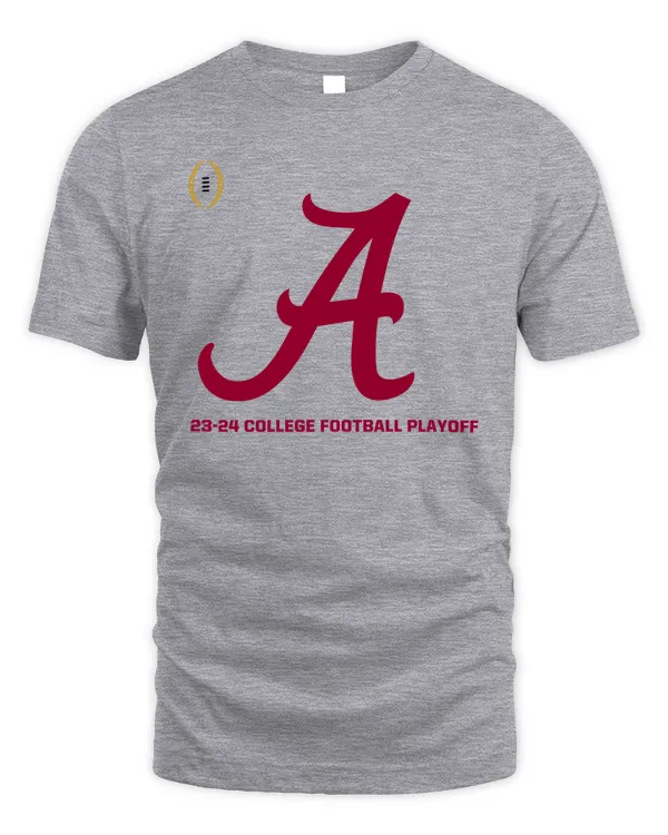 2023-2024 College Football Playoff #4 Alabama Crimson Tide Grey T-Shirt