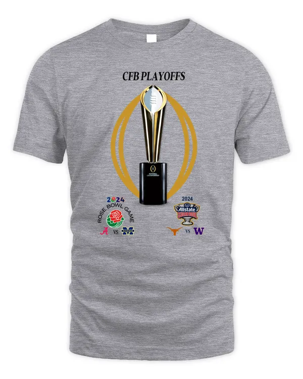 2024 Rose Bowl Alabama Vs Michigan Texas CFB Playoffs Longhorns vs Washington Huskies Tee