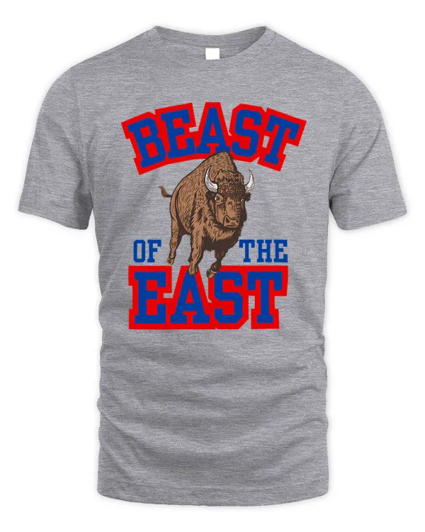 Buffalo Football Beast of The East Mascot Tee Gray
