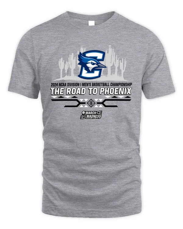 Creighton Bluejays Team 2024 Ncaa Division I Men's Basketball Champion The Road To Phoenix March Madness Tee