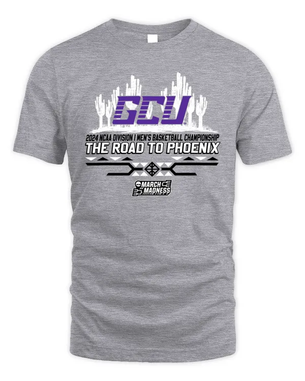 Grand Canyon Team 2024 Ncaa Division I Men's Basketball Champion The Road To Phoenix March Madness Tee