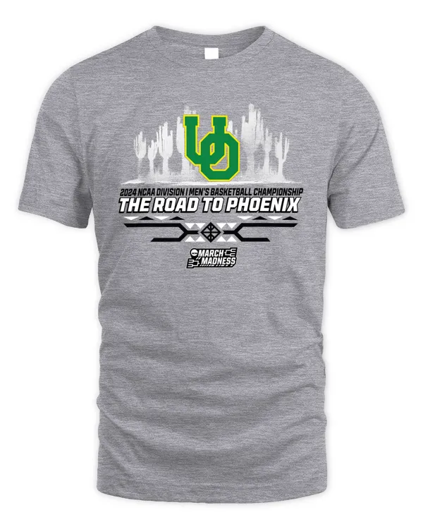 Oregon Team 2024 Ncaa Division I Men's Basketball Champion The Road To Phoenix March Madness Tee