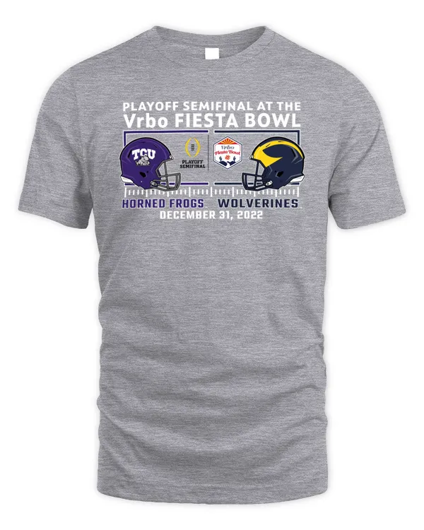 Texas Christian University Football 2022 Fiesta Bowl Playoff Bound Match-Up T Shirt