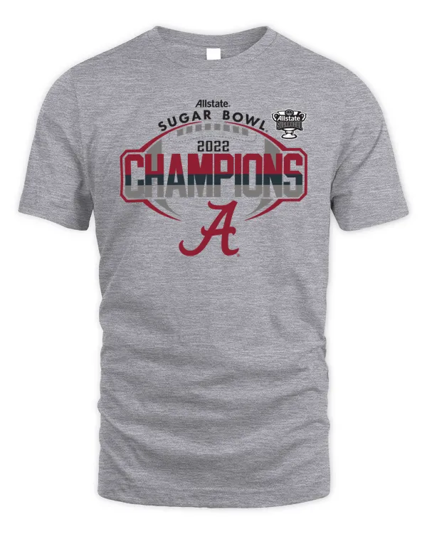 Official Ncaa Sugar Bowl Alabama Football Champions 2022 T Shirt Gray