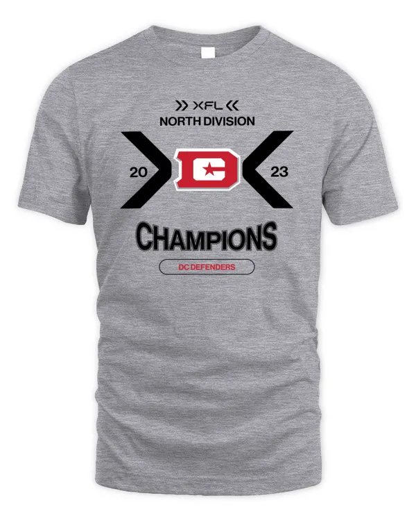 Xfl Shop Dc Defenders 2023 North  Division Champion T Shirt