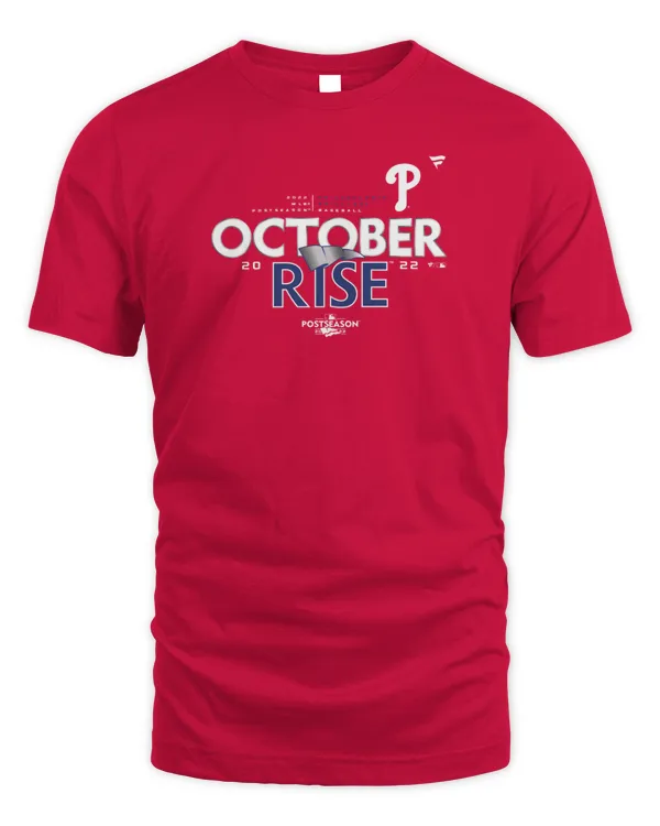 MLB Shop Philadelphia Phillies Baseball 2022 Postseason October Rise T Shirt