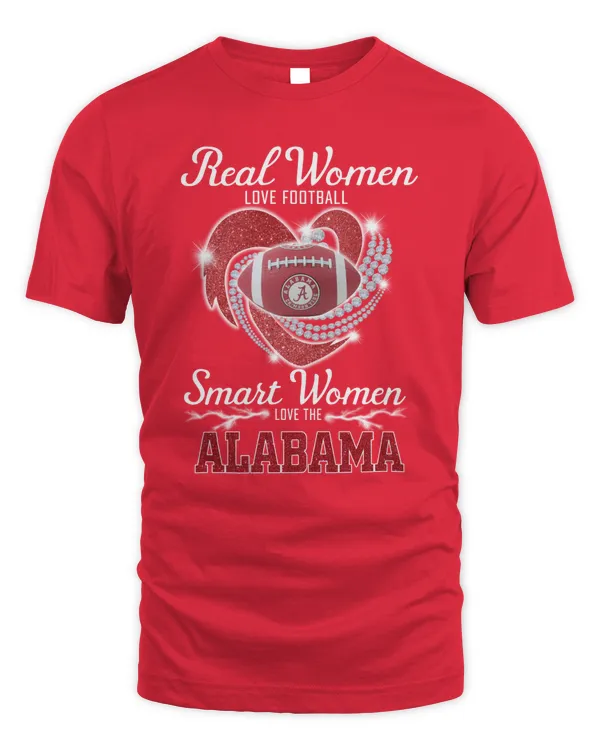 Official Real Women Love Football Smart Women Love The Alabama Logo Shirt