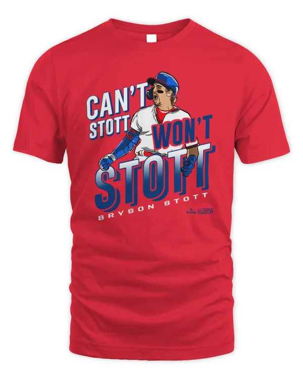 Philadelphia Phillies Bryson Stott Can'T Stop, Won'T Stop Tee Intheclutch