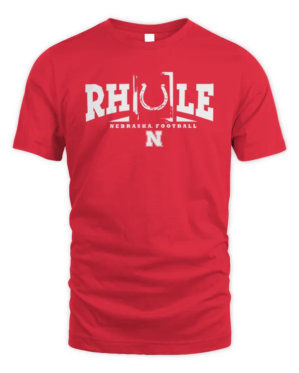 Ncaa Matt Rhule Scarlet Nebraska Huskers Horseshoe Tee