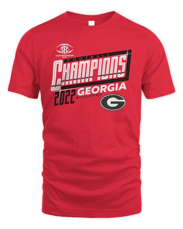 Georgia Bulldogs Blue 84 2022 Sec Football Conference Champions Tee