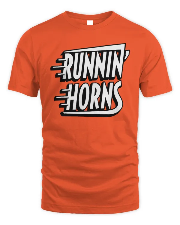 Texas Longhorns Runnin Horns Tee Orange