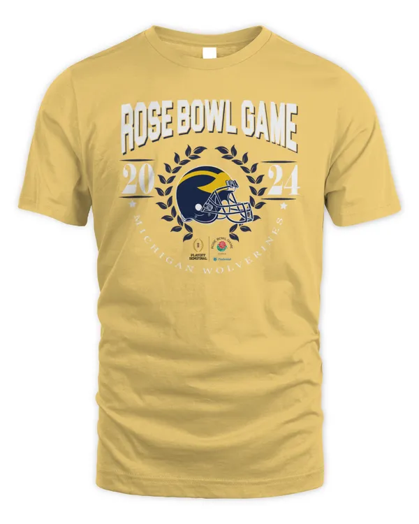 Rose Bowl Game Michigan Wolverines 2023 Laurel Helmet Cfp Bound Helmet Shirt