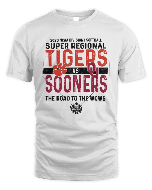 2023 Ncaa Division I Softball Super Regional Tigers Vs Sooners The Road To The Wcws T Shirt