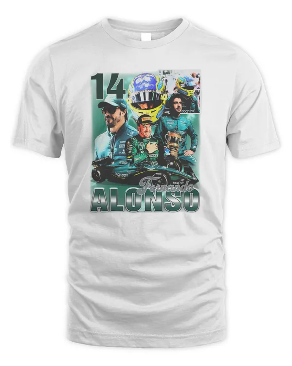 Game Changer Merch Fernando Alonso #14 Tee White