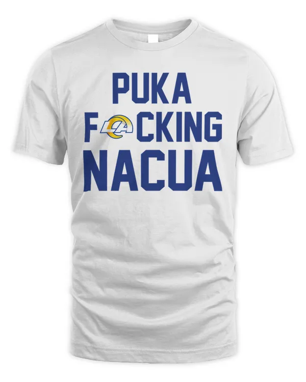 Puka Fucking Nacua Los Angeles Rams Logo Shirt White