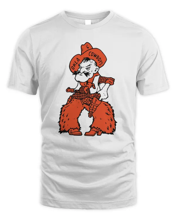 Oklahoma State Cowboys Fuzzy Chaps 2023 T-Shirt - White