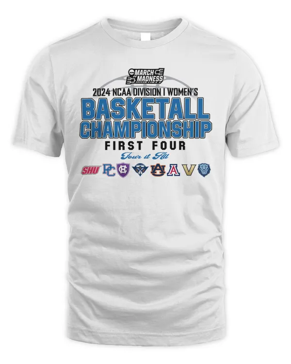 2024 Ncaa Division I Women's Basketball First Four Champion First Four March Madness Logo Tee