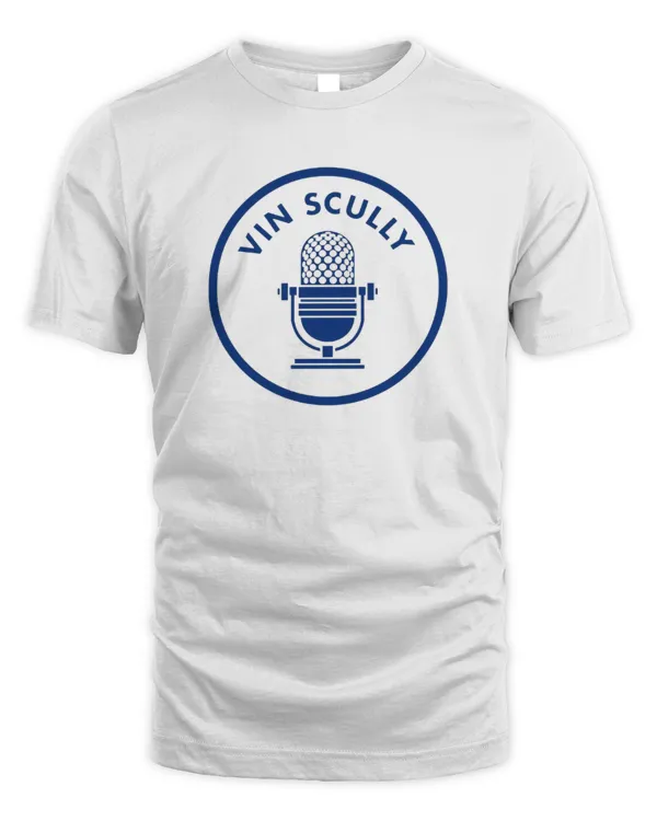 Vin Scully Microphone Funny Graphic T-Shirt