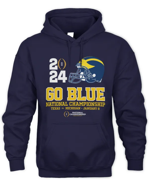 Michigan Football 2024 National Championship Game Jan 8 Navy Tee