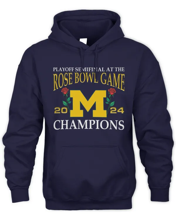 Michigan Wolverines '47 College Football Playoff 2024 Rose Bowl Champions Tee
