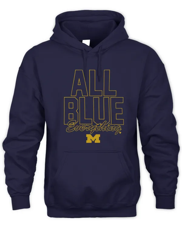 University Of Michigan All Blue Everything Hoodie