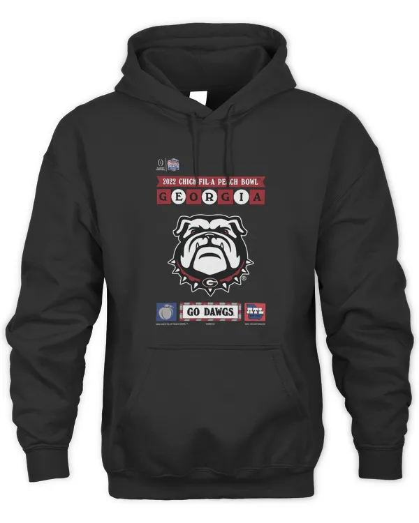 Ncaa Georgia Bulldogs College Football Playoff 2022 Peach Bowl Illustrated Hoodie