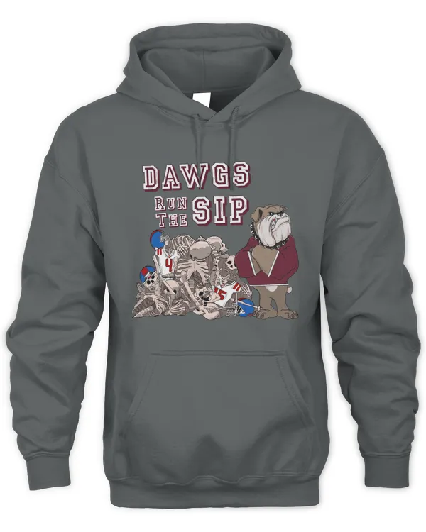 Georgia Bulldogs Dawgs Run The Sip Pocket Hoodie Sweatshirt