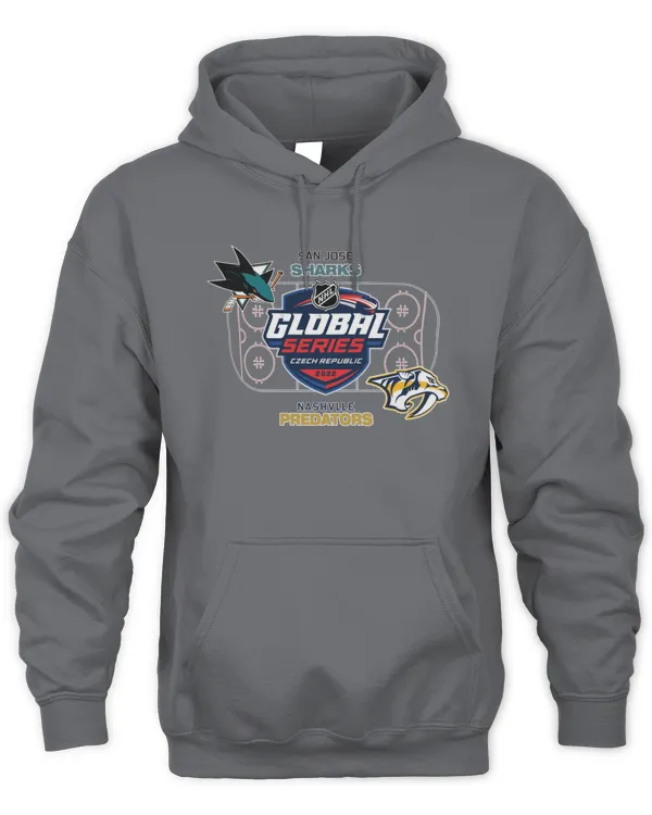 San Jose Sharks Vs Nashville Predators Hockey Global Series Matchup Czech Republic Hoodie
