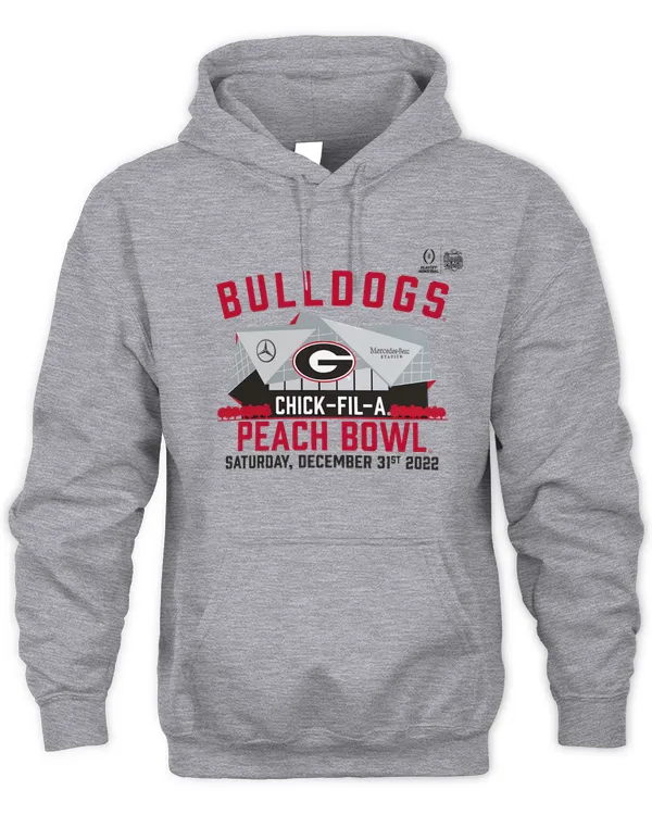 Ncaa Georgia Bulldogs College Football Playoff 2022 Peach Bowl Gameday Stadium Hoodie