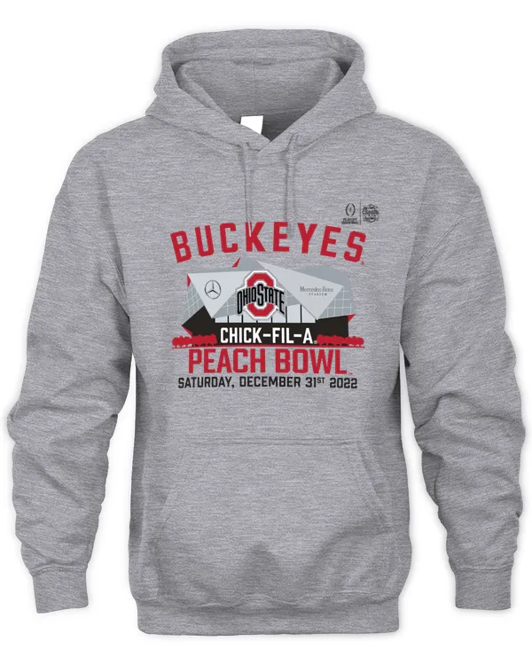 Ncaa Ohio State Buckeyes College Football Playoff 2022 Peach Bowl Gameday Stadium Hoodie