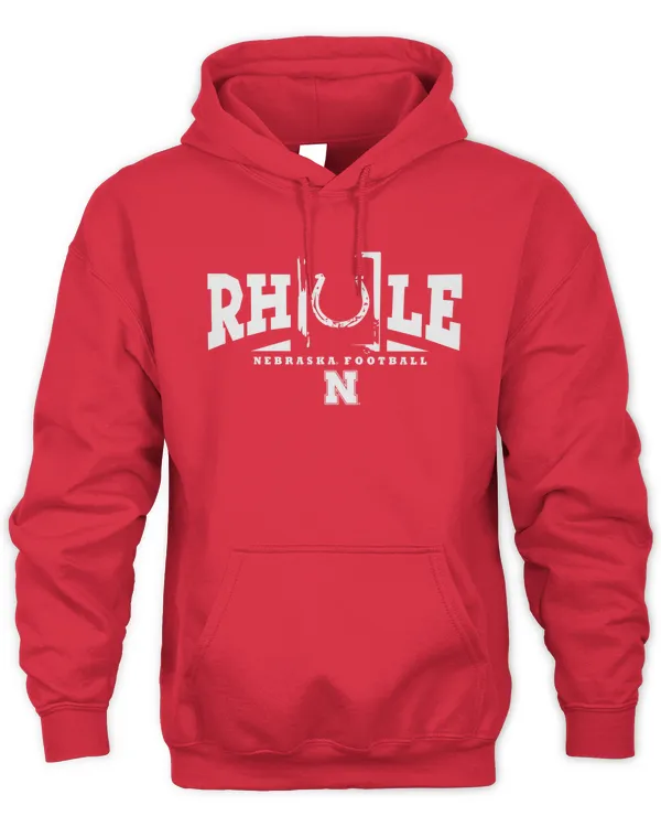 Matt Rhule Scarlet Nebraska Huskers Horseshoe Hoodie Sweatshirt