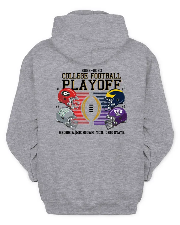 Fanatics 2022 College Football Playoff Bracket Hoodie Gray