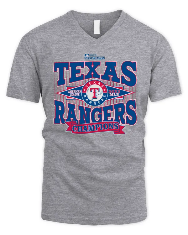 Texas Rangers 2023 Mlb '47 American League Champions Franklin Shirt Gray