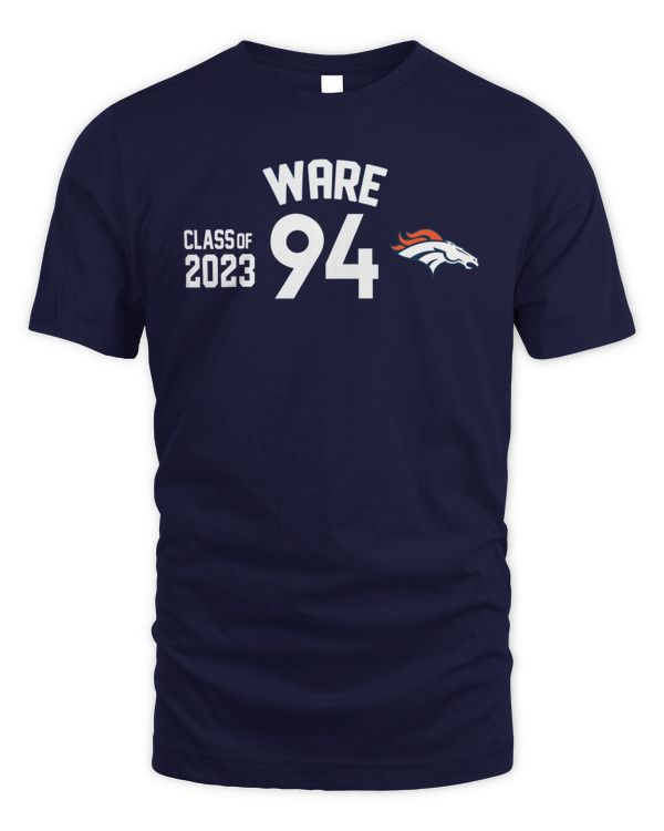 Broncos Demarcus #94 Ware Class Of 2023 Name And Number Tee Nav