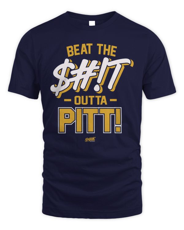Beat Pitt T-Shirt for West Virginia College Tee Navy