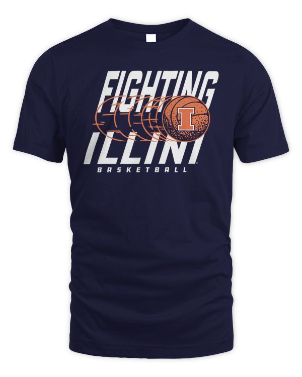 Illinois Fighting Illini Basketball Logo Hoodie Charlie Hustle Shop