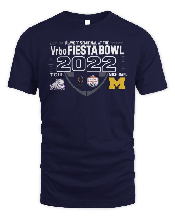 The M Den Blue84 Michigan Football 2022 College Football Playoff Fiesta Bowl Tee