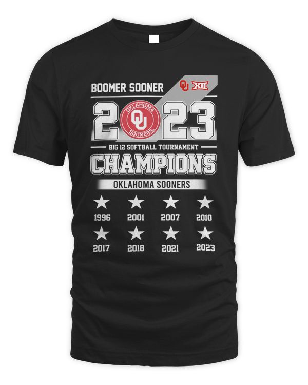 Ncaa Big 12 Women’S Softball Tournament Champions 2023 Boomer Sooners T Shirt