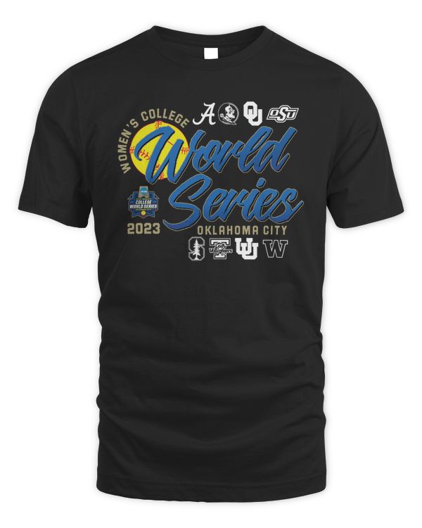 Official Fanatics Branded 2023 Women's Softball College World Series Group Tee Black