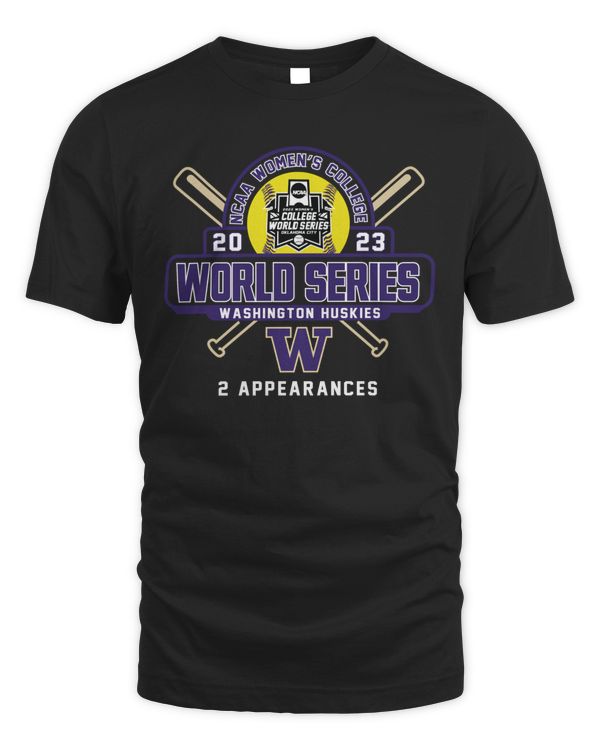 Washington Huskies 2  Appearances Ncaa Women's College World Series Shirt