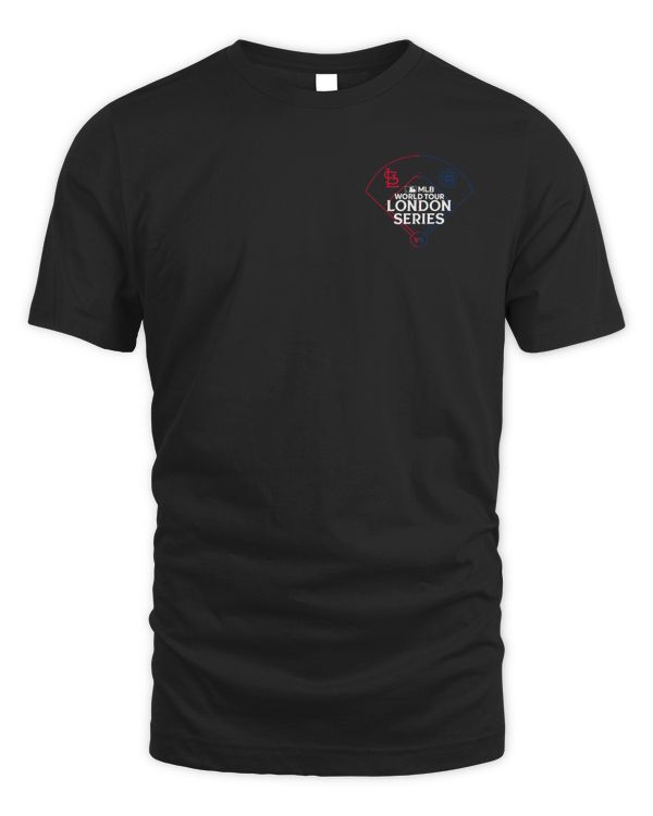 Black 2023 MLB World Tour London Series Chicago Cubs vs St. Louis Cardinals Diamond Matchup Old Rivalry New ground Tee