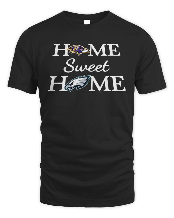 Black Baltimore RV Football And Philadelphia EG Football Home Sweet Home shirt