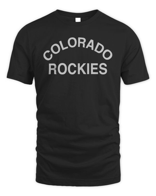 Colorado Rockies Baseball Signature Black Super Soft Logo 2023 T-Shirt