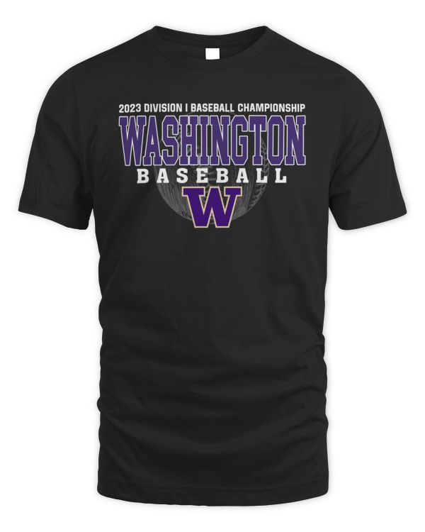 Washington Huskies 2023 Division I Champions Baseball Shirt Black