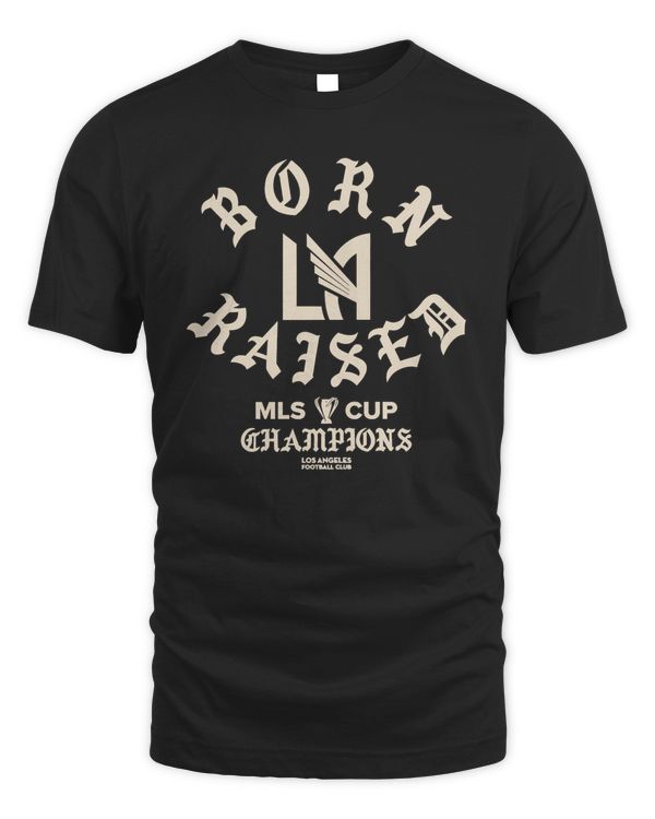 LAFC Born x Raised 2022 MLS Cup Champions Arch Tee Black