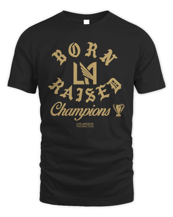 Los Angeles Football Club Born X Raised 2023 Mls Cup Champions Chrome Tee