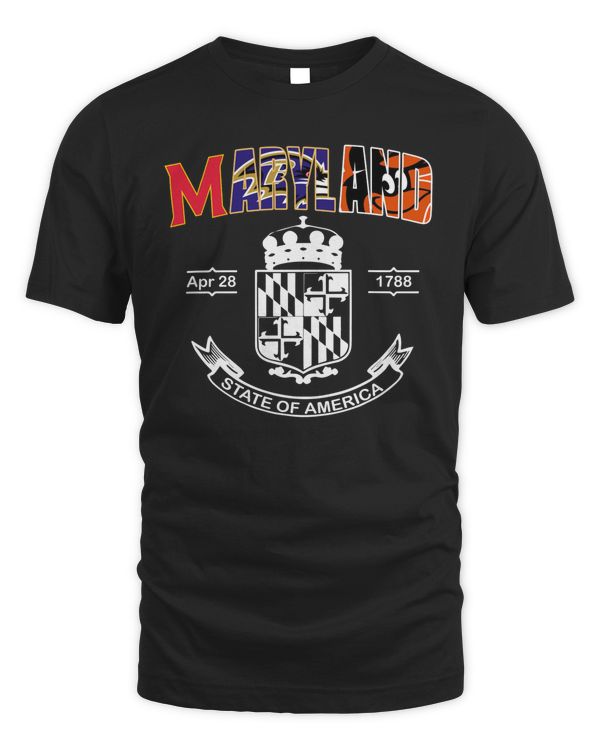 Maryland Sports Teams State Of America Est 1788 Logo Shirt
